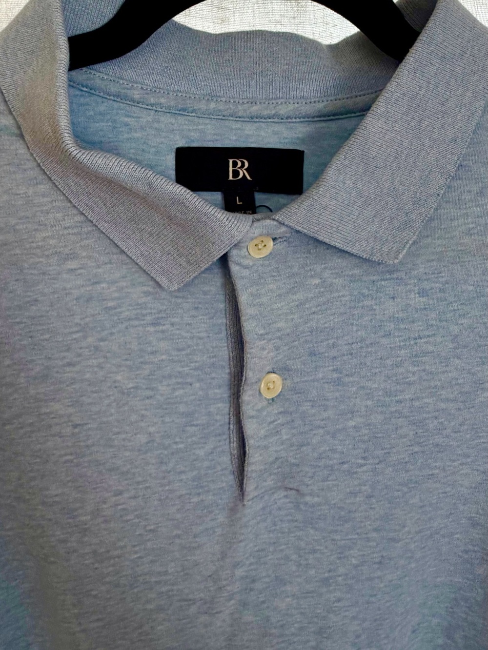 Banana Republic Heather Slate Blue Polo Shirt - Picture 2 of 2